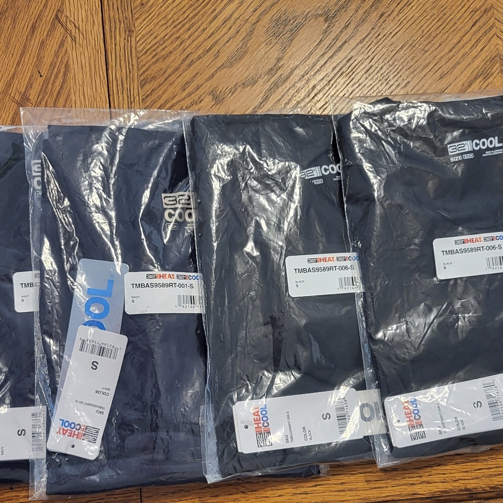 4 NWT Men's T-Shirt 2 BLACK 2 NAVY